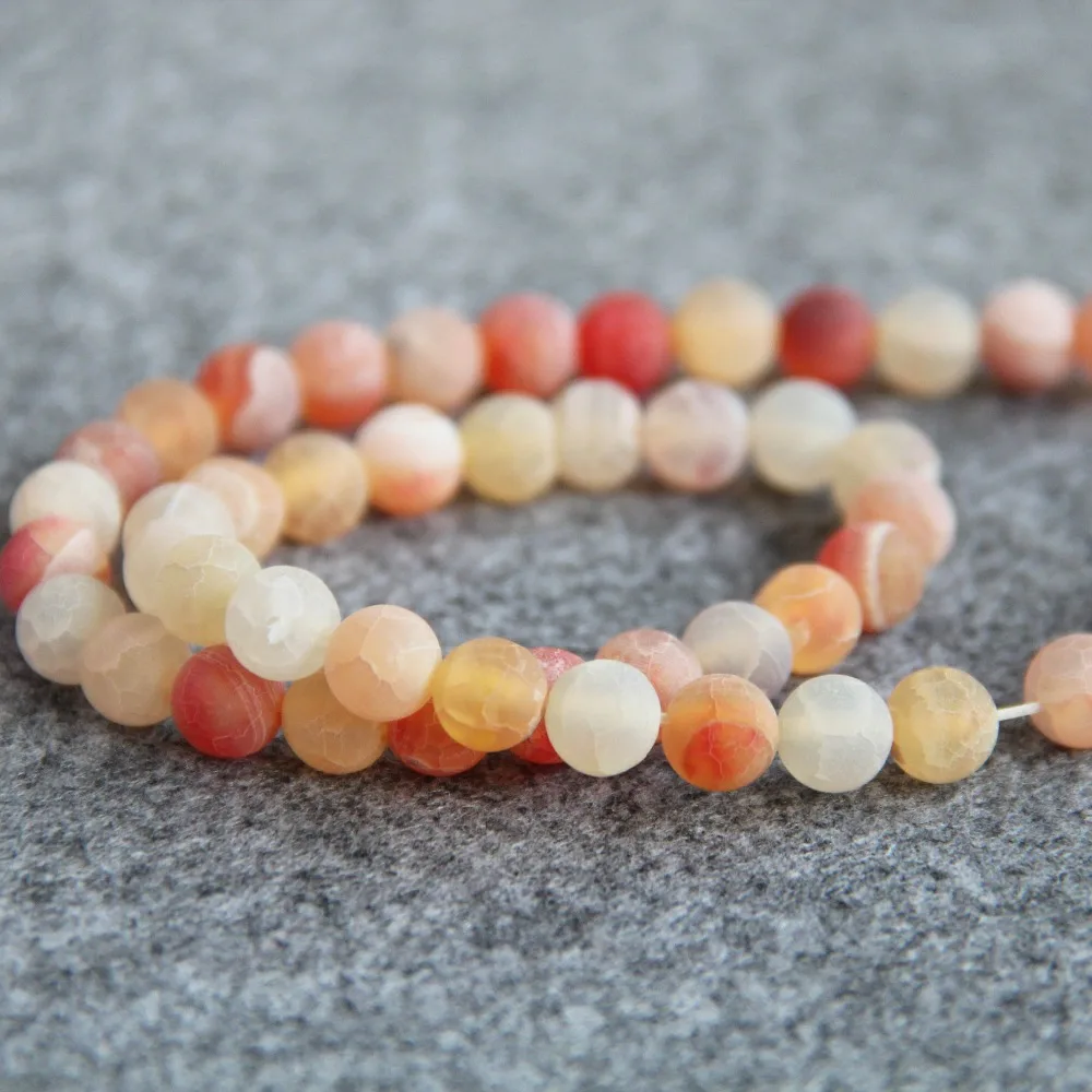 Лидер продаж новинка для ожерелья 8 мм разноцветные полоски красный натуральный