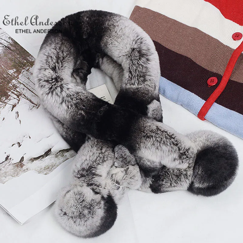 Multi-Color(8) Ethel Anderson шарфы с натуральным кроличьим мехом Женская мода брелок с мехом шарф верхняя одежда плюшевый шарф сплошной цвет - Цвет: Multi-Color(8)