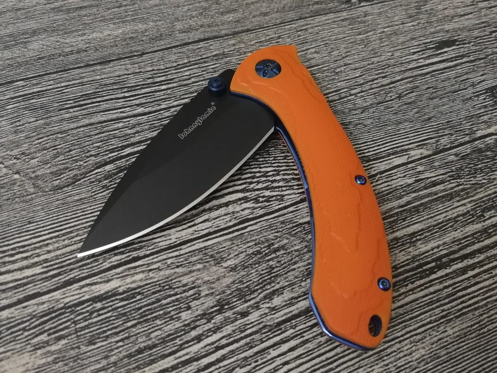 Jonnyjamie Dogbug C814GPORBK 3," D2 лезвие оранжевое G10 Ручка Тактический шариковый подшипник Флиппер складной выживания кемпинга EDC ножи