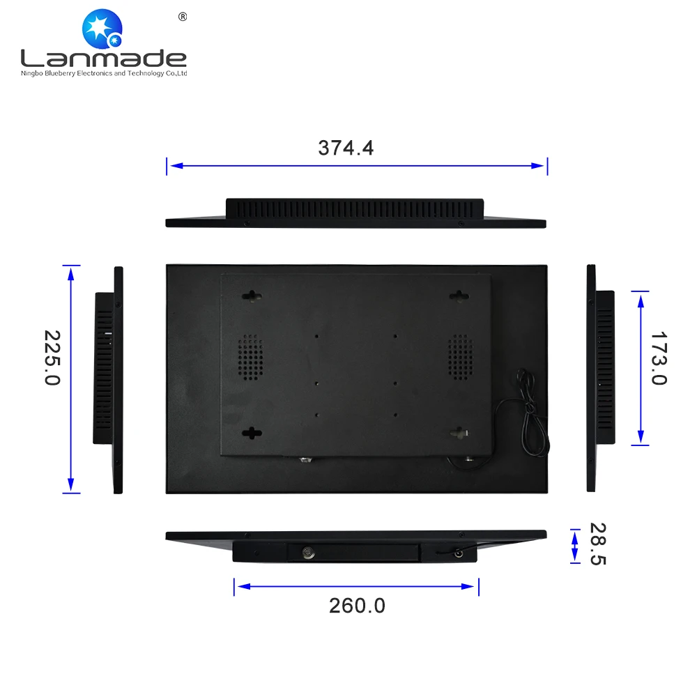 Оптовая продажа 15. Дюймовый настенный ТВ USB SD оптический HD дисплей для рекламы в
