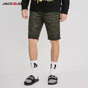 Мужские камуфляжные шорты JackJones, прямые джинсы длиной до колена, J  218243501