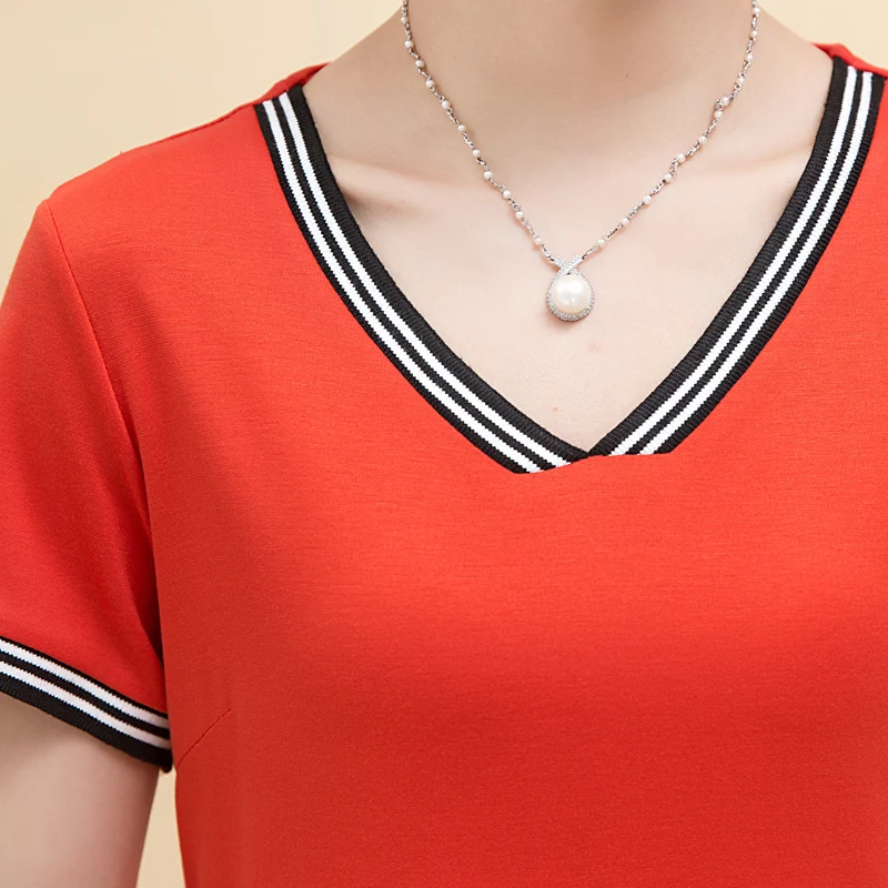 Casual wear women's Republic of Korea fashion dress in the Burgundy stripe decoration Dress Size Dress#723 | Женская одежда