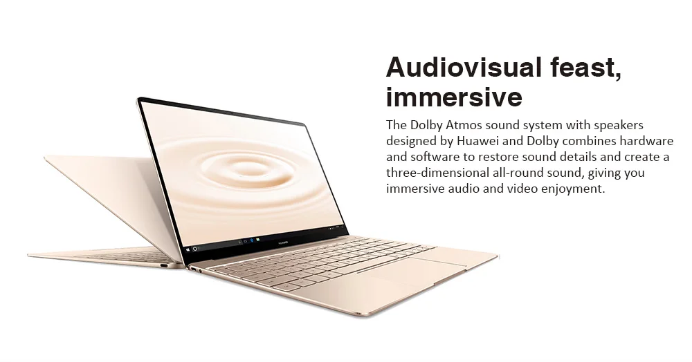 Ноутбук HUAWEI MateBook X wt-w09, 13 дюймов, ОС Win10, 4 Гб ОЗУ, 256 Гб SSD, Bluetooth 4,1, Intel HD graphics 620, ноутбук