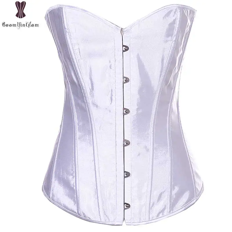 Свадебный корсет Топ Белый Overbust элегантное бюстье готическое сексуальное нижнее