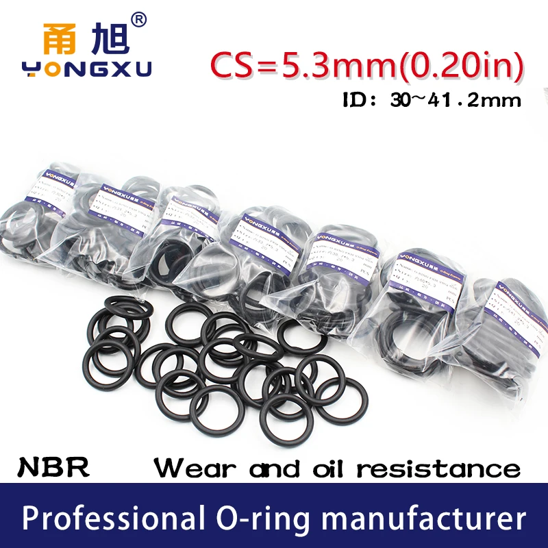 5 шт./лот резиновое кольцо NBR уплотнительное CS5.3mm ID30/31 2/32 5/33 7/38 7/40/41.2*5 3 мм
