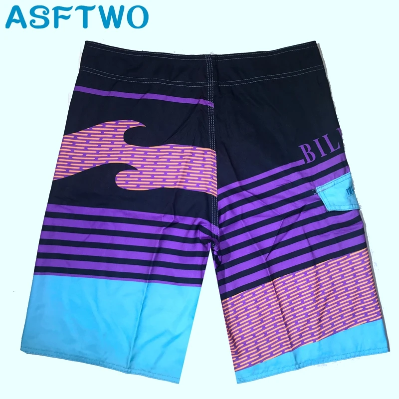 ASFTWO новинка 2019 мужские пляжные шорты для серфинга Лоскутные Полосатые с принтом