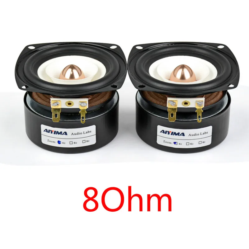 AIYIMA 2 шт. 3 дюймов мини аудио Портативный Динамик s 4Ohm 8Ohm 15 Вт полный спектр Hifi Басс, Динамик НЧ-динамик, Bluetooth AUX Динамик "сделай сам" - Цвет: Square 8Ohm 15W