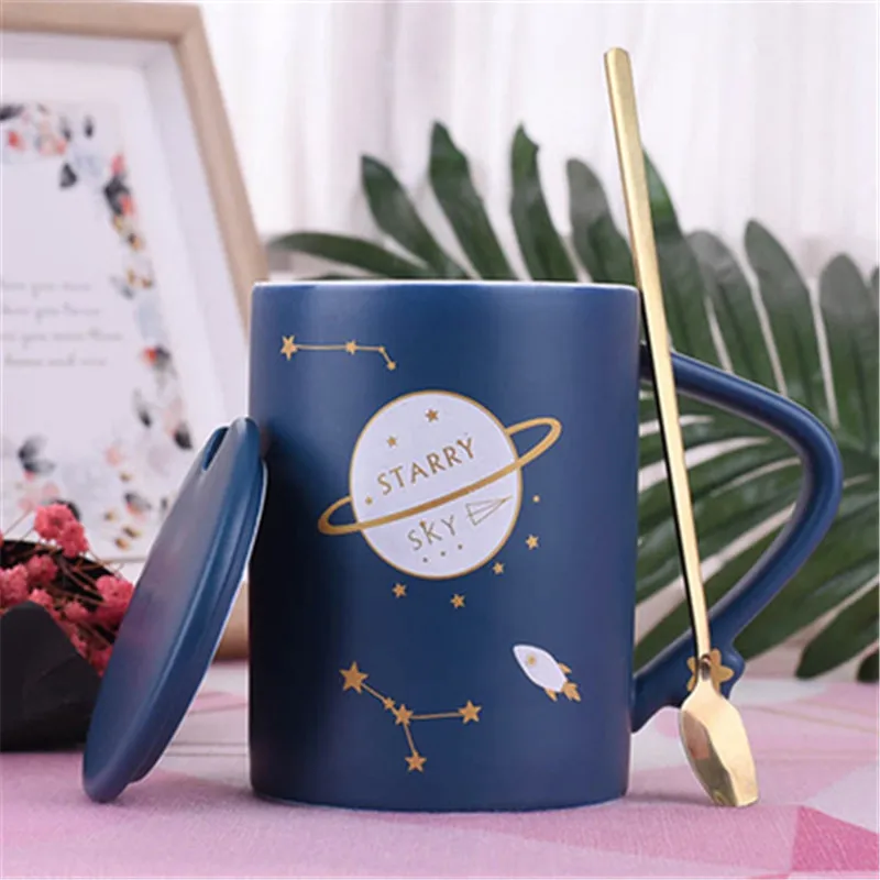 Милая кружка Caneca Criativa голубое звездное небо кофейные кружки креативная Kubek Termiczny