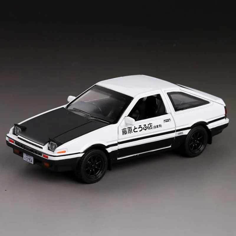 blackwhite 15 см 1:32 металлическое ведро сплав классические Initial D Япония AE86 Классический Авто модель оттягивающаяся назад Модель литые автомобили игрушки F - Цвет: blackwhite