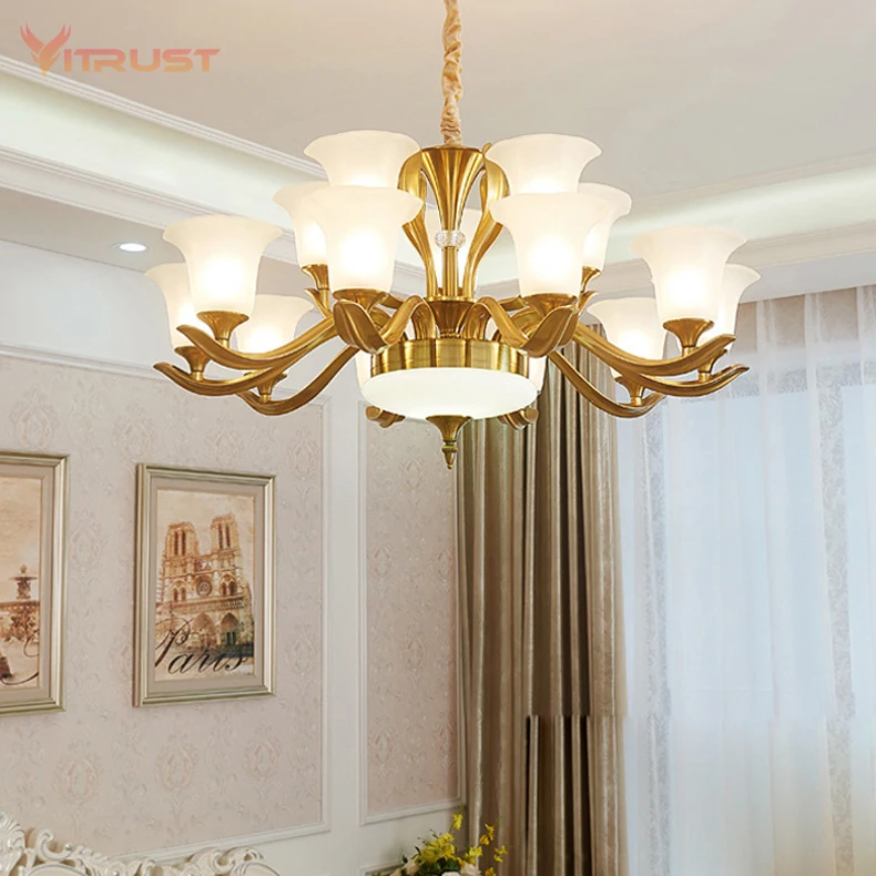 American Copper suspension lamp Modern lighting fixtures suspended lamps Led Chandeliers Lamp Dining Room Hanging Lights Fixture | Лампы и