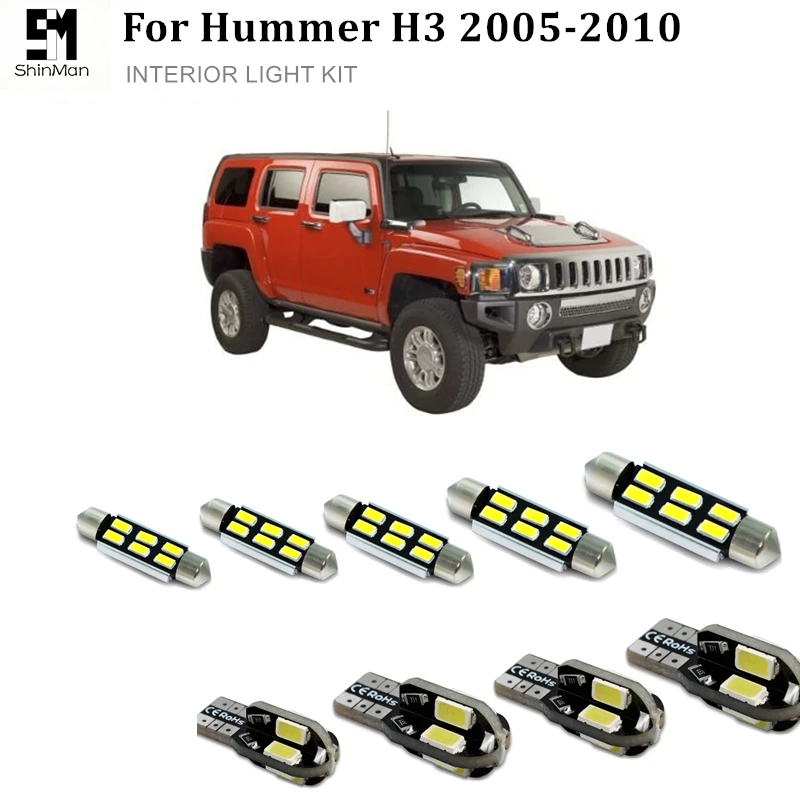 7x светодиодный внутренний светильник комплект интерьер посылка для Hummer H2