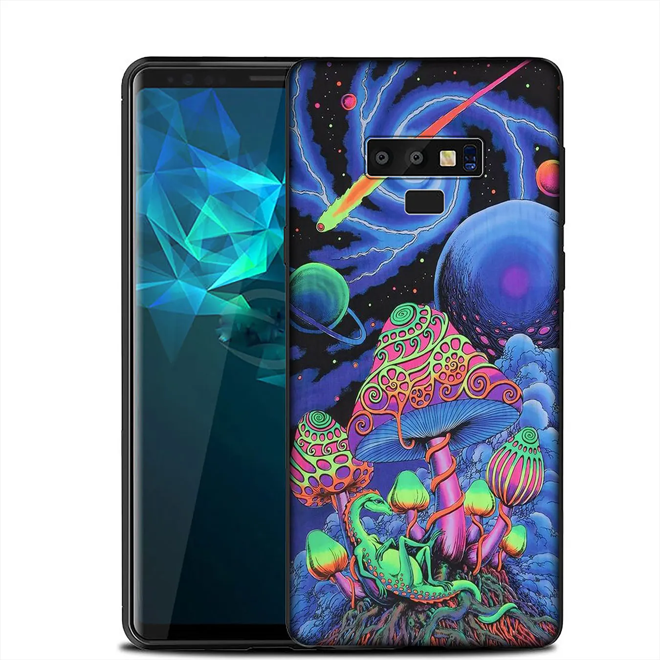 IYICAO Trippy wall art Alien astronaut Soft Case for Samsung Galaxy A6 A9 A8 A7 2018 A3 A5 2016 2017 Note 9 8 10 Plus Lite |