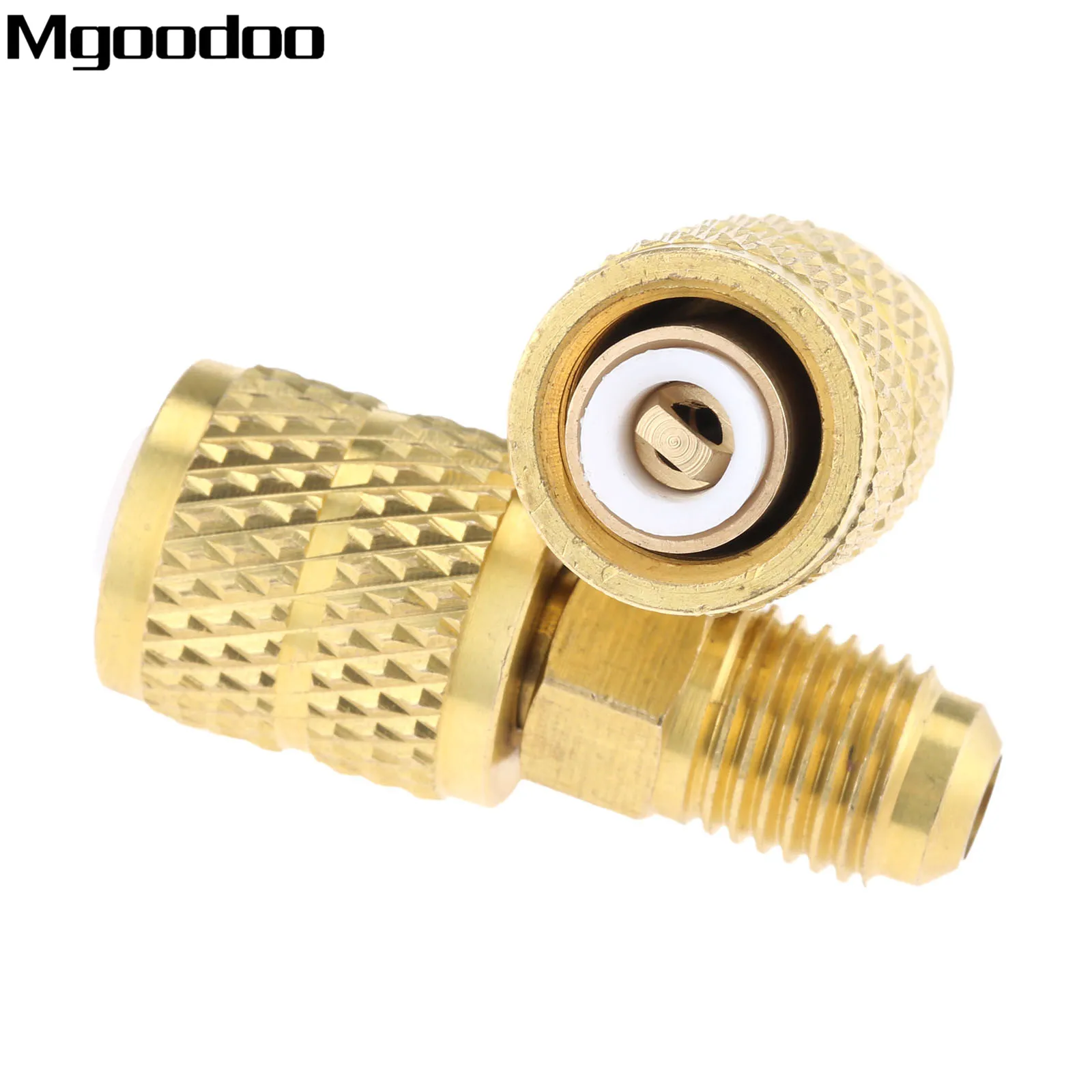 2x Mayitr R410a прямой переходник для мини переходник для кондиционеров со сплит-системой вентиляции и кондиционирования 1/" Мужской до 5/16" SAE женский зарядный шланг для вакуумного насоса