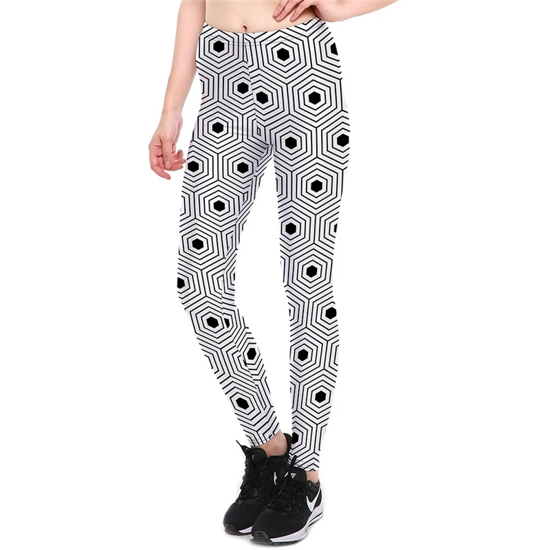Леггинсы для фитнеса женские многоугольные светильник лабиринт серые леггинсы