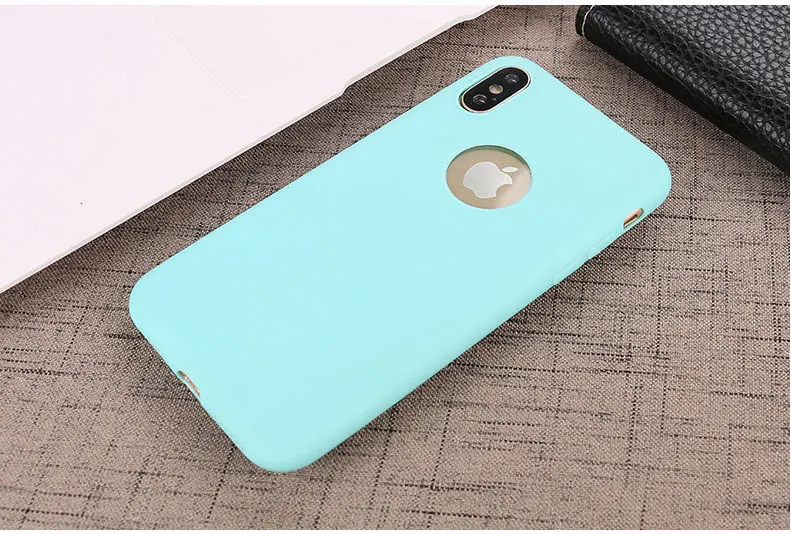 5XIAOHUO New Arrival Case For iPhone X case Candy Colors Soft TPU Silicon Phone covers 7 8 PLUS Coque Capa |