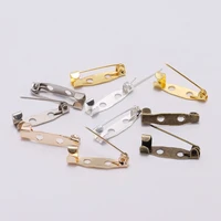 50pcslot 15 40mm alloy safety pins brooch settings blank bases brooch clip base pins for diy jewelry findings making