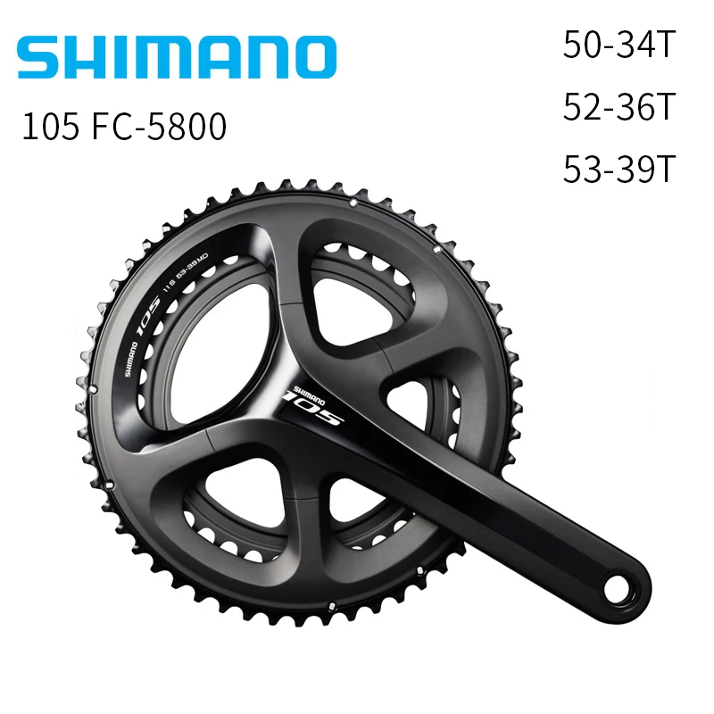 Shimano 105 FC 5800 Hollowtech II Crankset 2x11 speed дорожный велосипед 50 34 T/52 36 T/53 39 T цепи наборы