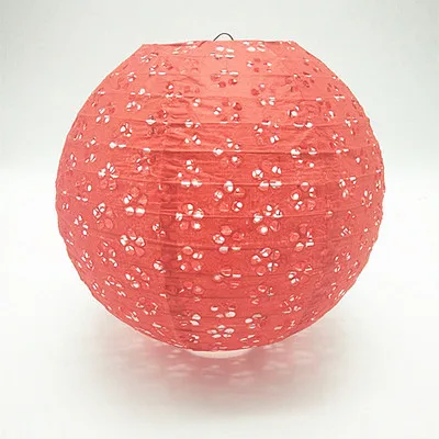 Red Красный китайский полые Бумага фонари 20/25/30/40 см свадебные фонари Бумага абажур для отдыха и вечеринок принадлежности для детского рукоделия фонари - Цвет: Red