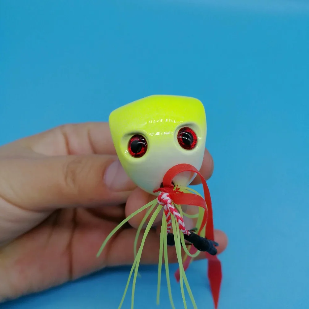 HOOFISH 1 шт. 120 г/100 г/80 г/60 г грузило для рыбалки приманка с четырьмя 3D глазами 3 цвета