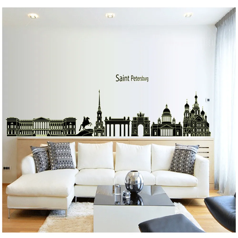 Фосфоресцирующие светящиеся наклейки в стиле Питера древняя наклейка на здание