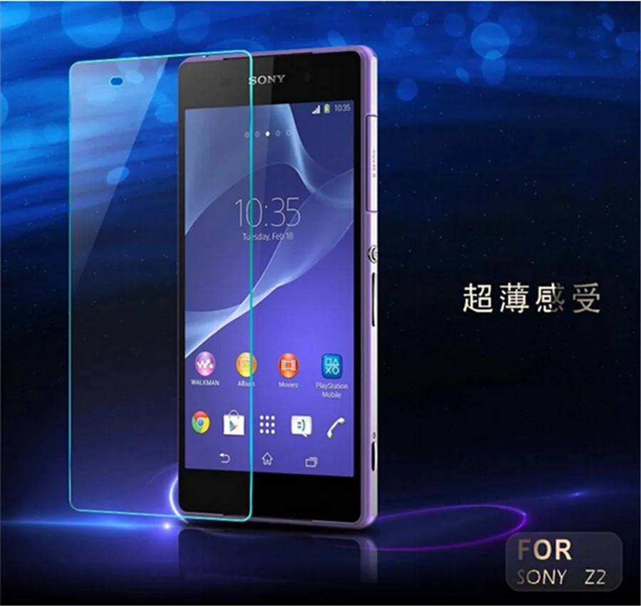 

0,3 мм тонкое HD закаленное стекло для Sony Xperia Z2 защита экрана HD прозрачная пленка для sony D6503 D6502 L50W защитная пленка