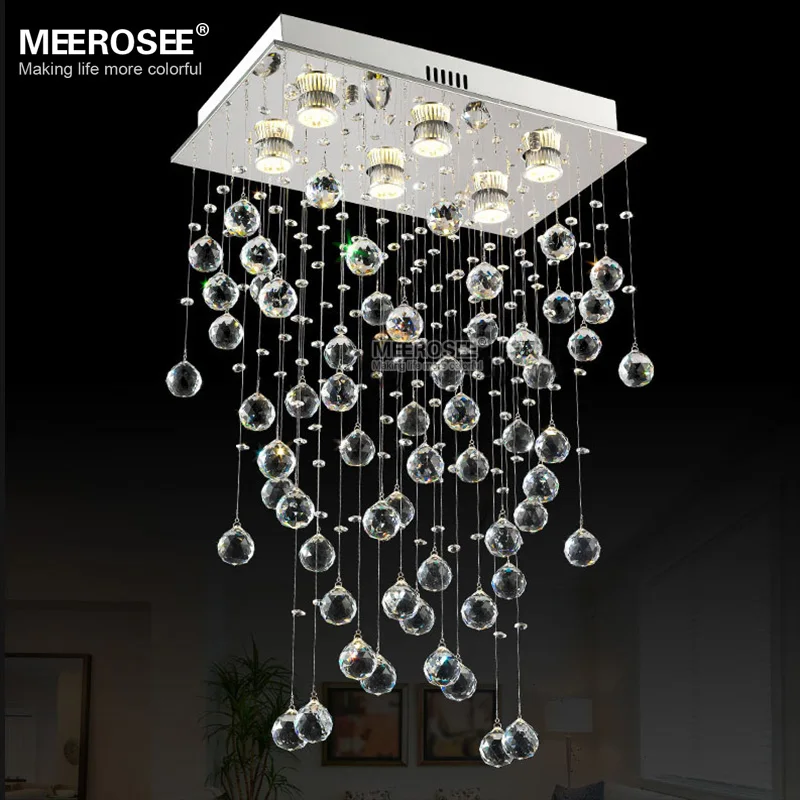 Прямоугольный хрустальный светильник потолочный для гостиной спальни люстры из