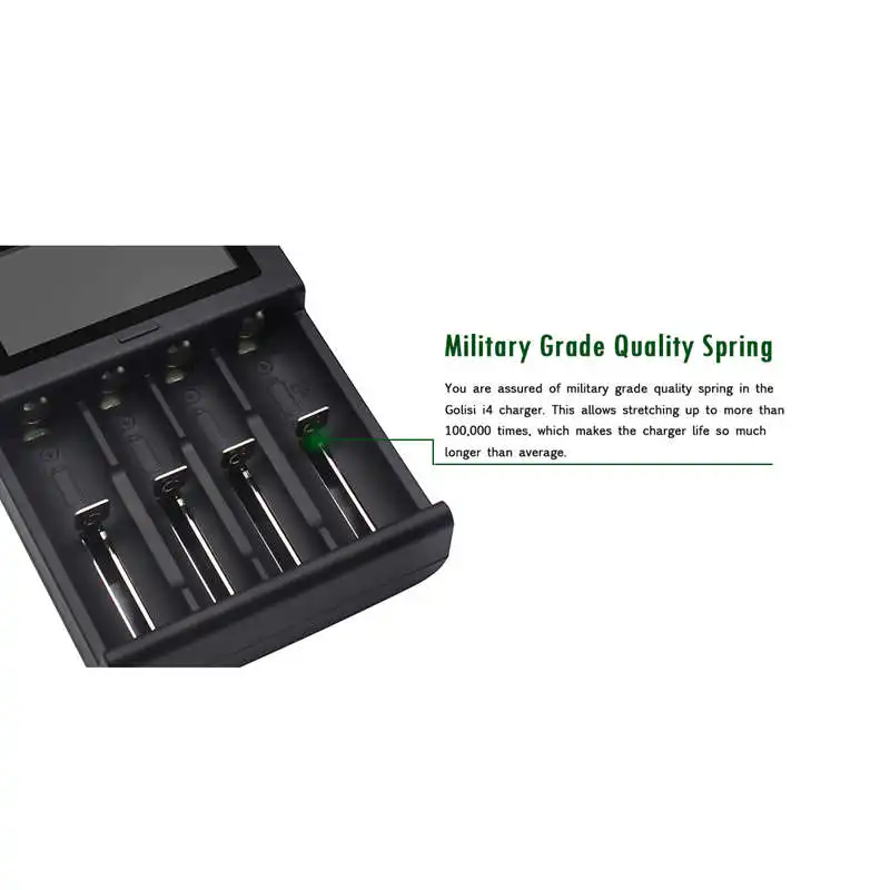 Golisi I4 2.0A Intelligent Lcd Charger Fast Battery For Li-Ion 18650 26650 20700 Aa Aaa Rechargeable Batte | Электроника