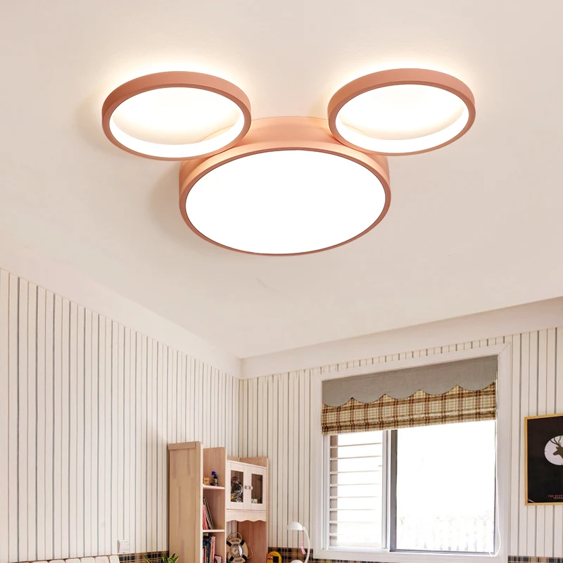 Модная светодиодная люстра с мультяшным рисунком светильник Милая потолочная