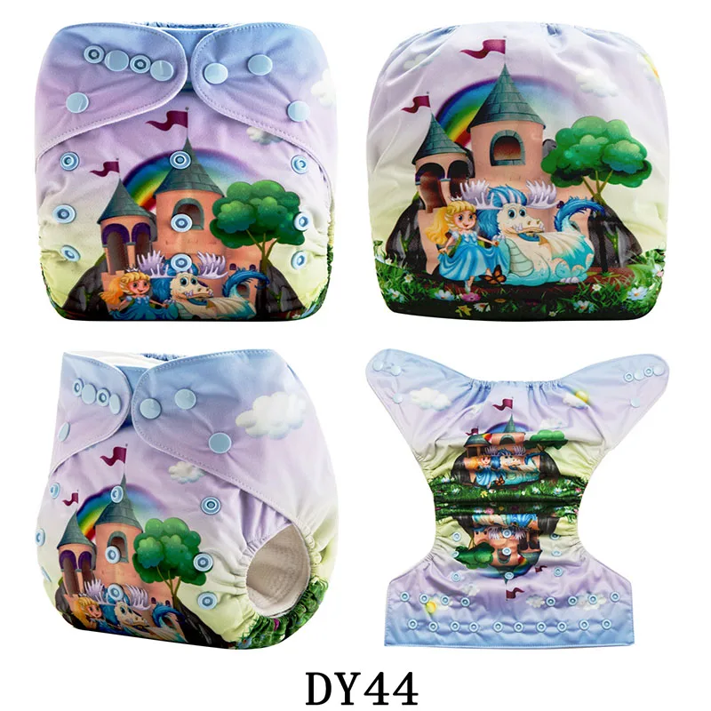 DY44 {AnAnBaby} Новые дизайнерские Многоразовые детские подгузники одного размера с цифровыми принтами - Цвет: DY44