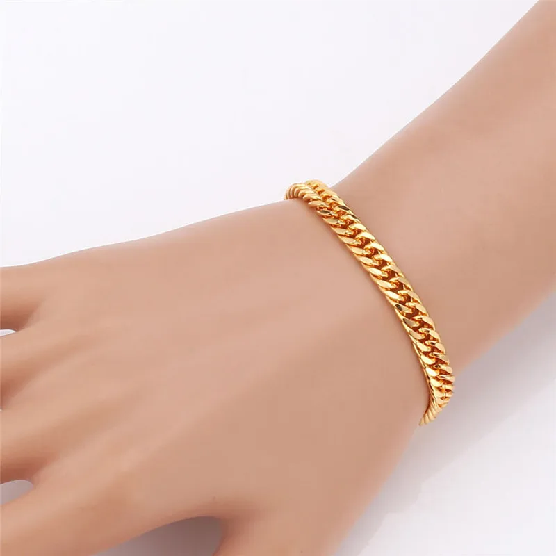 Браслет Starlord из кубинской панцирной цепи классический мужской браслет золотого