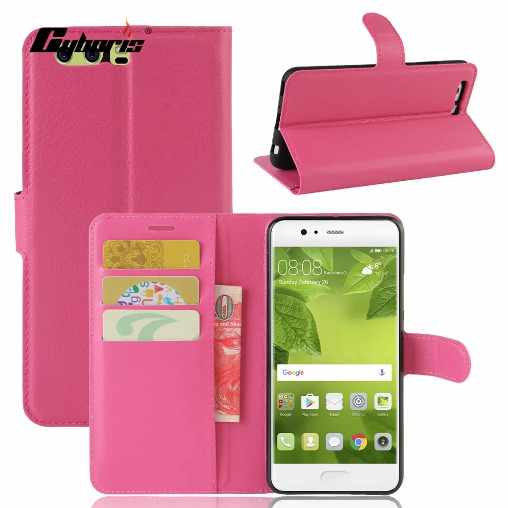 CYBORIS for Huawei Ascend P10 plus Case PU Leather Phone Cover Flip Stand Wallet Bag Card Holder | Мобильные телефоны и