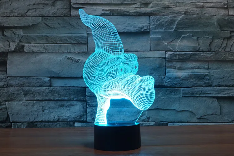 dinosaur 3D лампа ночник семь цветов Животные Многоцветный RGB лампа Рождественский Декор Детские Подарочные игрушки сенсорный пульт дистанционного управления настольная лампа - Испускаемый цвет: dinosaur