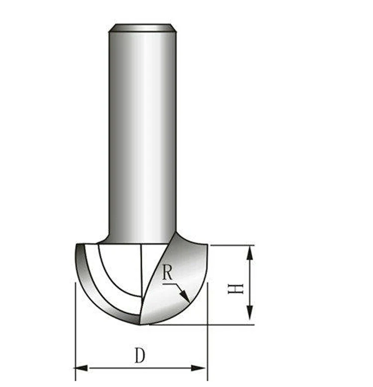 LEABON 1/4x1 хвостовиком круглый нос Cove Core Box фрезы/фрезы ЧПУ станок роутер Зенковка