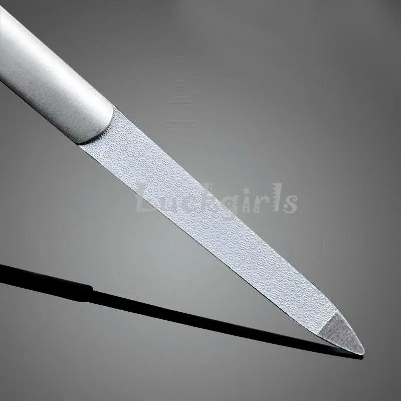 1 шт. двусторонняя пилка для ногтей из нержавеющей стали|Пилки и буферы| |