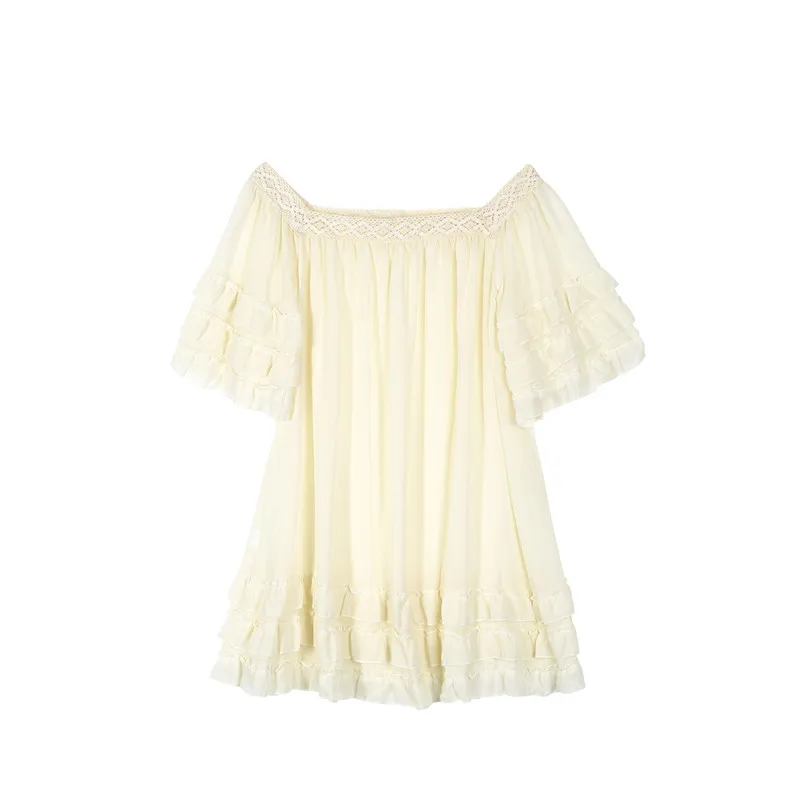 Новое поступление 2018 новинка женское кружевное платье принцессы с буфами в виде