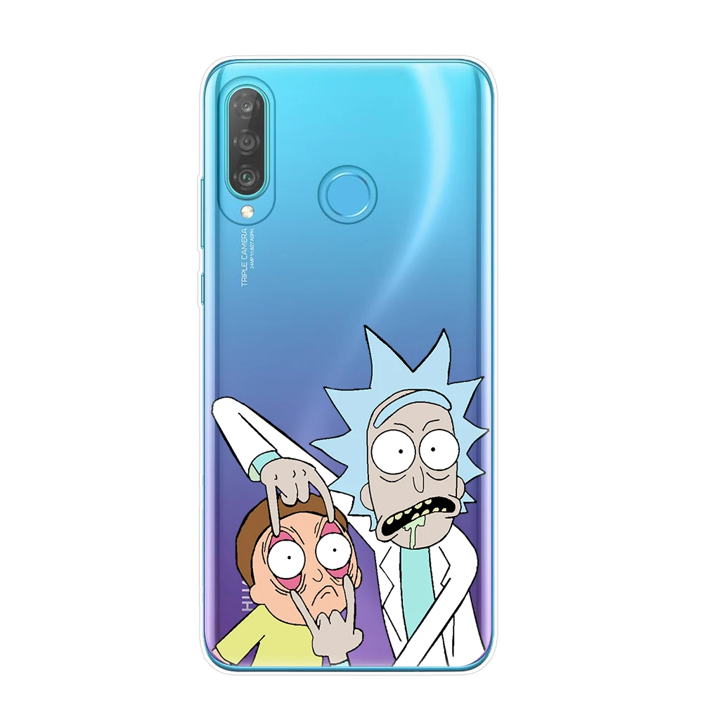 Мягкий чехол из ТПУ с рисунком Рика и Морти для huawei P8 P9 Lite P10 P20 P30 Honor mate 10 20 Lite Pro, чехлы для телефонов