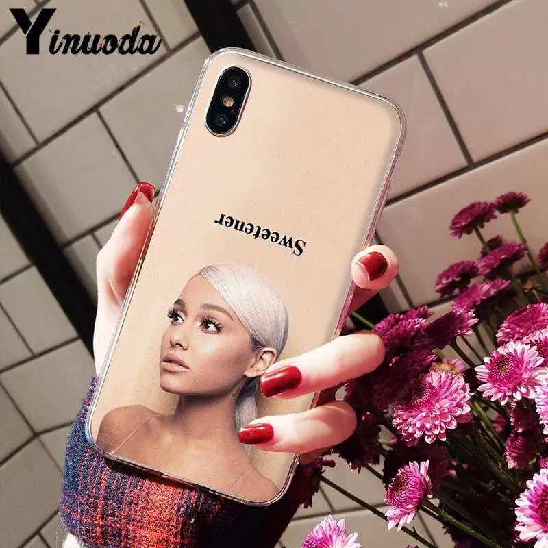 Yinuoda Ariana Grande AG Радужный подсластитель прозрачный мягкий чехол для телефона iPhone 8 7 6 6S Plus 5 5S SE XR X XS MAX Coque