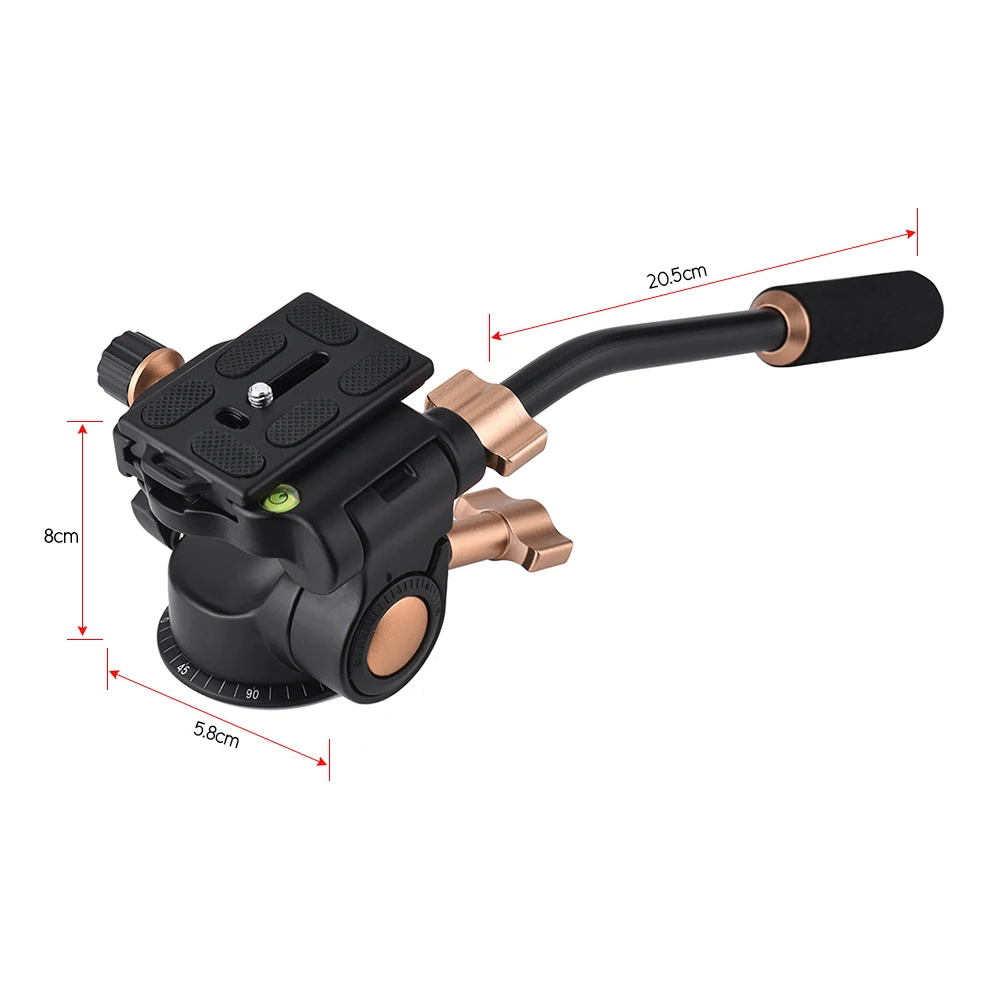 Andoer Q08S штатива 360 панорамной съемки 3-пути Демпфирование DSLR Камера штатив монопод Глава с Пан Бар Ручка