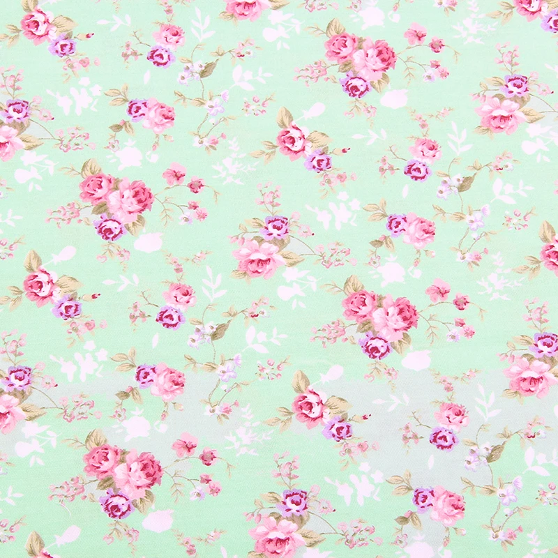 Винтаж Цветочный принт хлопок Ткань для квилтинга DIY Вышивание продукты детская