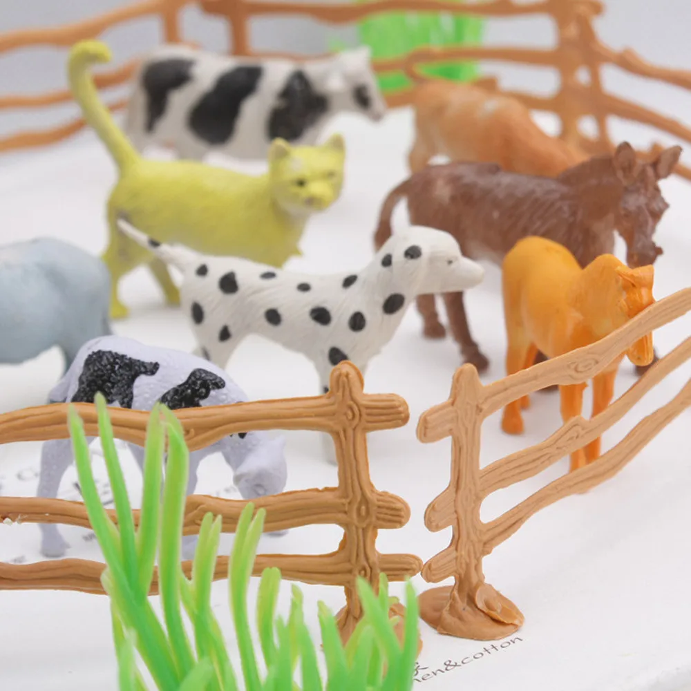 15pcs Cute Lovely Plastic Educational Simulated Farm Animals Model Toy For Kids Children 2018 | Игрушки и хобби
