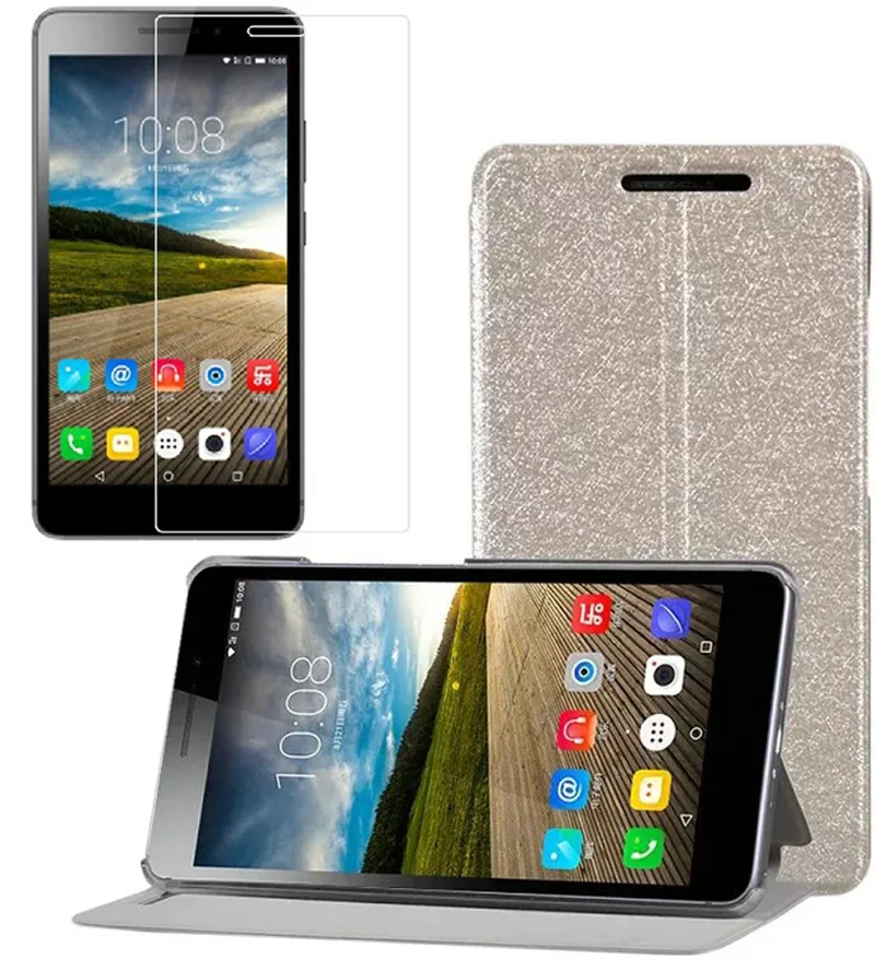 Ультратонкий Роскошный чехол-книжка из шелка с подставкой + 1 прозрачная защитная