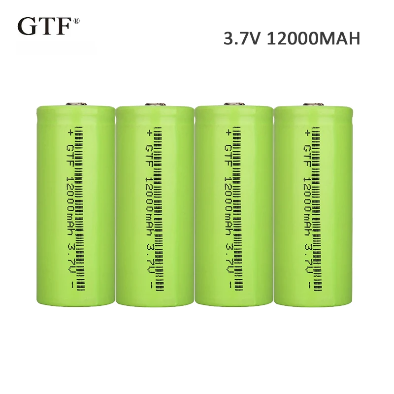 GTF 100% Оригинальный 3 7 в 12000 мАч 26650 литий ионный перезаряжаемый аккумулятор