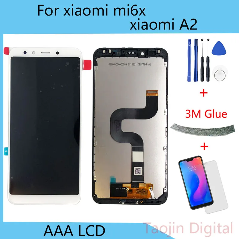 Xiaomi mi A2 mi A2 ЖК-дисплей дигитайзер сенсорный экран в сборе для Xiaomi mi 6X mi 6X запасные части
