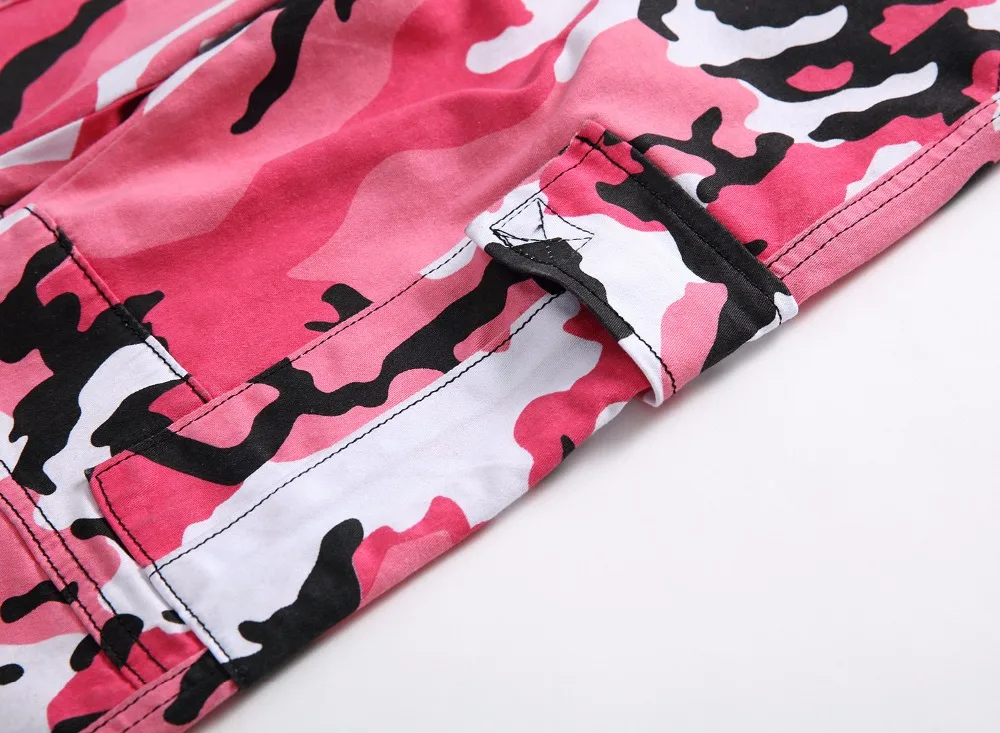 Мужские Джинсы для женщин хип-хоп улица Стиль джинсовые штаны камуфляж джоггеры