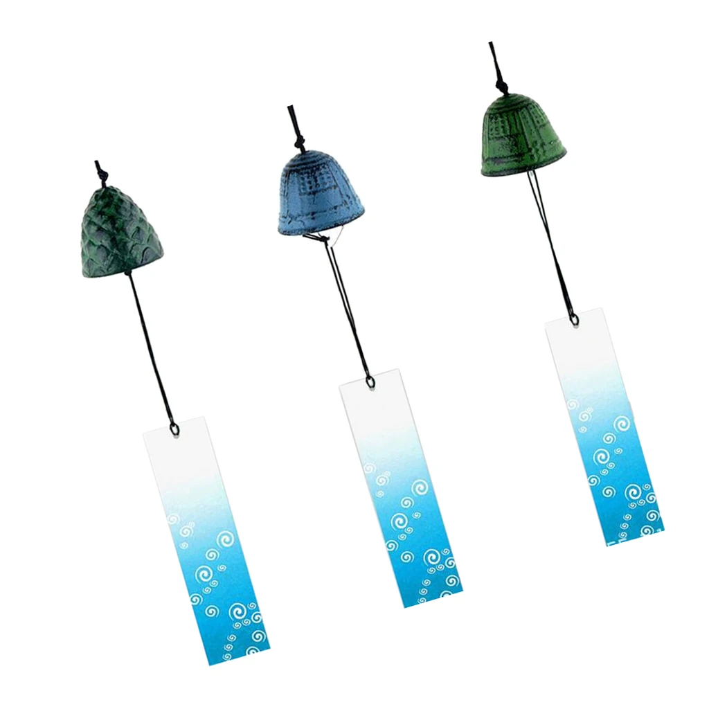 3 шт японский стиль Windchimes Furin античный колокольчик Iwachu чугунные колокольчики