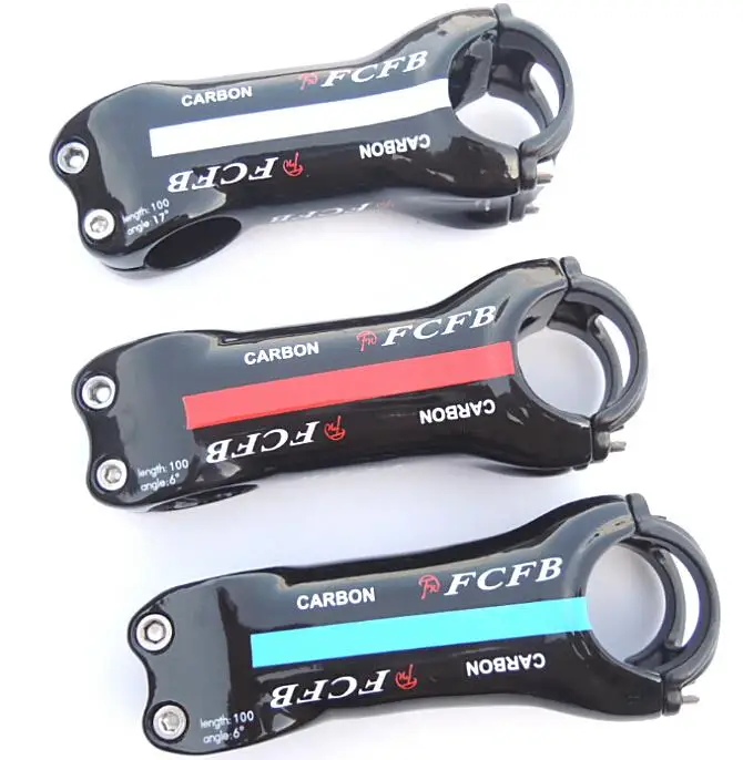 

Special new FCFB FW superlight carbon stem road mountain bike stem 70/80/90/100/110/120/130mm red sliver blue free shipping