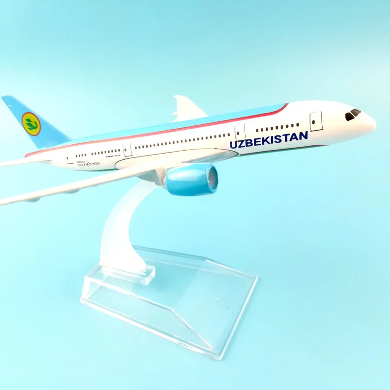 Узбекистан Airways B757 200 модель самолета 16 см сплав металла литья под давлением