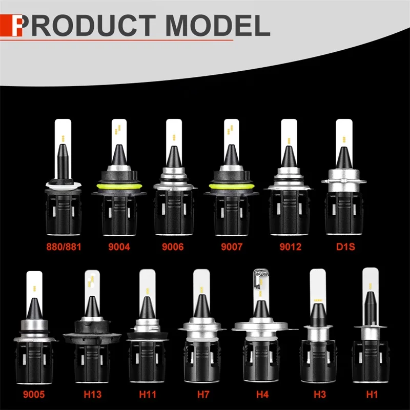 Супер тонкий светодиодный головной светильник Conversion Kit H1 H4 H7 H8 H9 H11 9005 HB3 9006 HB4 белый