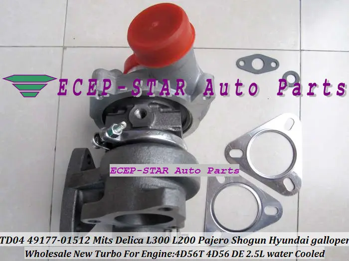 TD04 49177 01512 3 отверстия воды Прохладный Турбокомпрессор Для Mitsubishi Delica L300 L200 Pajero Shogun