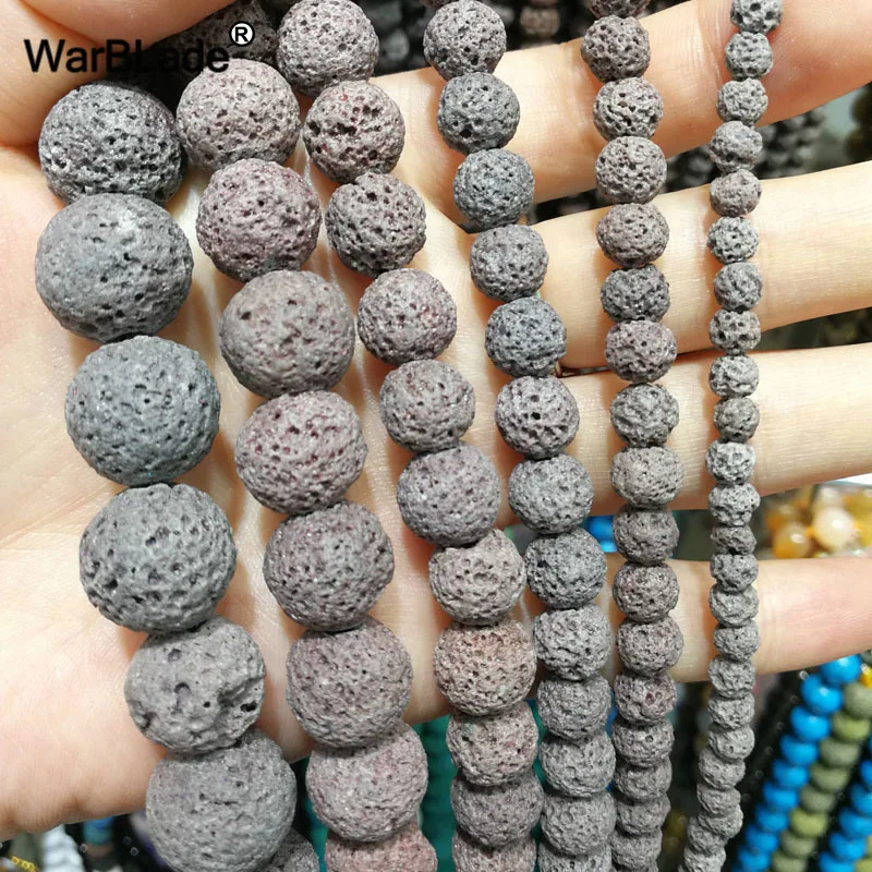 Круглые Бусины Из Натурального Серого вулканического камня круглые бусины из